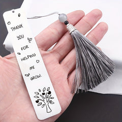 Personalized Stainless Steel Tassel Pendant Bookmark