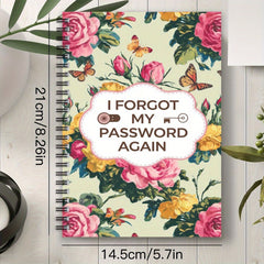 Floral Spiral Password Notebook 70 Pages