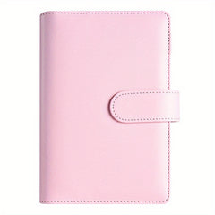 Stylish A6 Macaron Binder Notebook Cover Soft Leather Memo Pad Binder