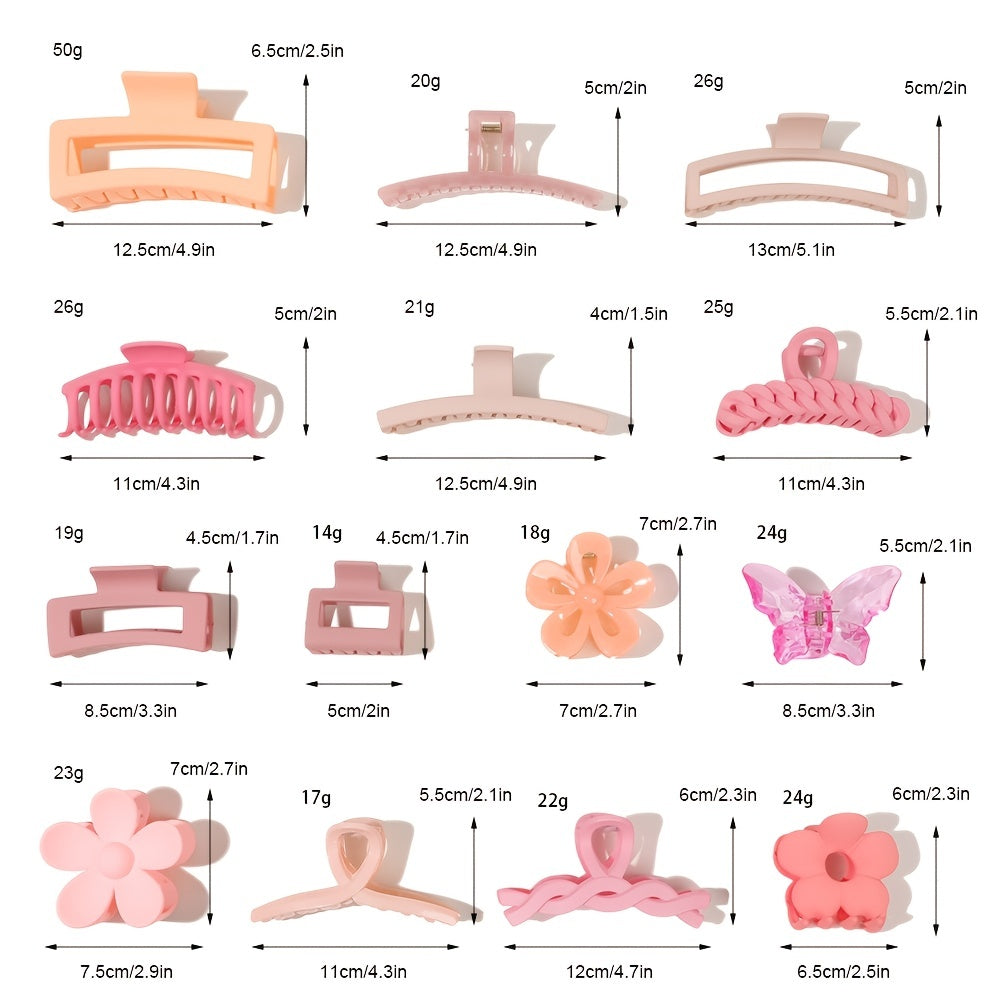 Flower Hair Claw Clips for Women - Strong Hold Non Slip Hair Clamps