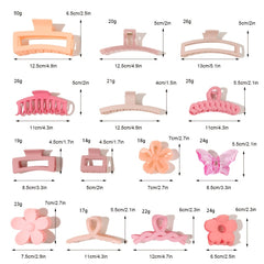 Flower Hair Claw Clips for Women - Strong Hold Non Slip Hair Clamps