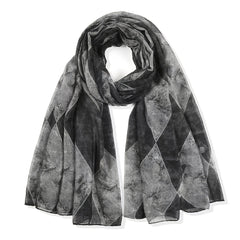Geometric Floral Print Scarf Lightweight Shawl Wrap Soft Neck Scarf