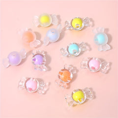 20pcs Acrylic Candy Bow Spacer Beads for DIY Jewelry Making