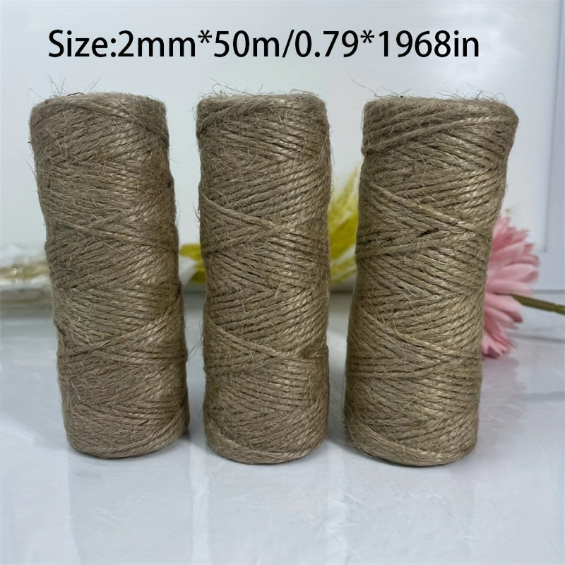 Natural Jute Twine Braided String - Gardening Plant Wrapping Arts Cra