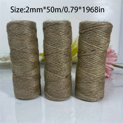 Natural Jute Twine Braided String - Gardening Plant Wrapping Arts Cra