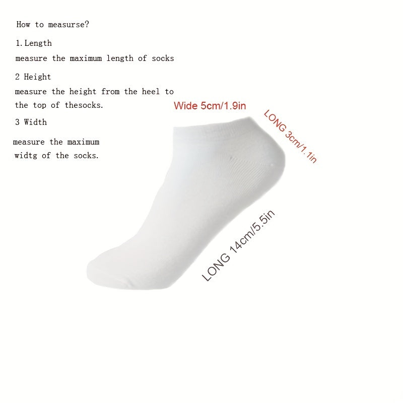 5 Pairs Letter Print Ankle Socks Women's Stockings