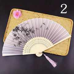 Bamboo Folding Fan Chinese Style Small Fan Student Gift