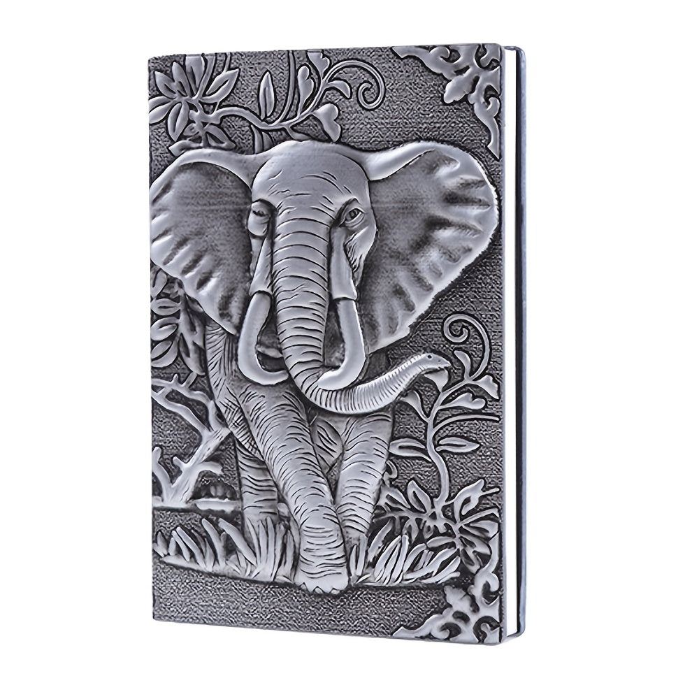 3D Elephant PU Leather A5 A6 Diary Notebook Embossed Leather Diary Planner Gift