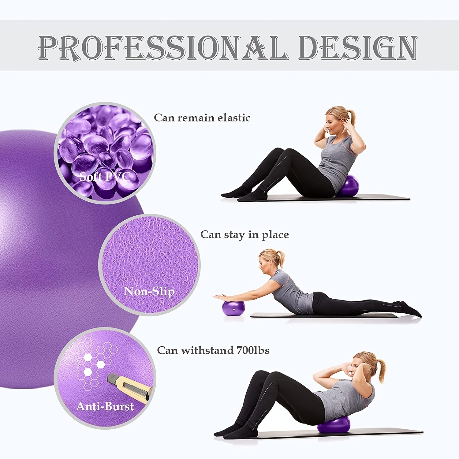 Mini Curve Exercise Ball for Pilates & Balance Training