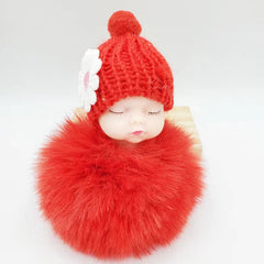 Cartoon Fur Ball Keychain Charm for Bags
