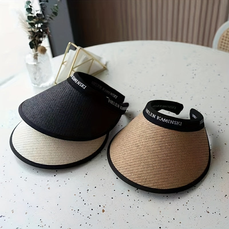 Women Sunshade Visor Hat Wide Brim UV Protection Travel Beach Hat