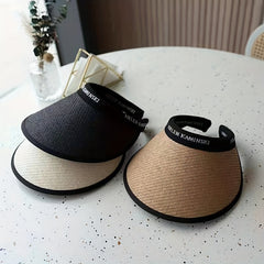 Women Sunshade Visor Hat Wide Brim UV Protection Travel Beach Hat