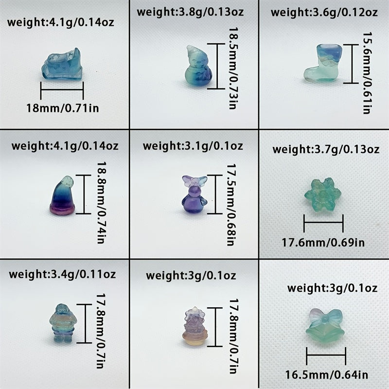 Colorful Transparent Mixed Style Cartoon Christmas Series Collection Ornaments