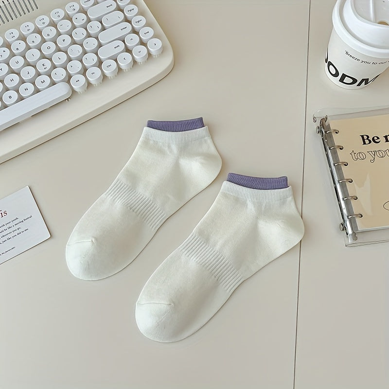 6 Pairs Women's Low Cut Soft & Lightweight Solid Socks