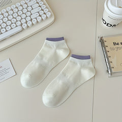 6 Pairs Women's Low Cut Soft & Lightweight Solid Socks