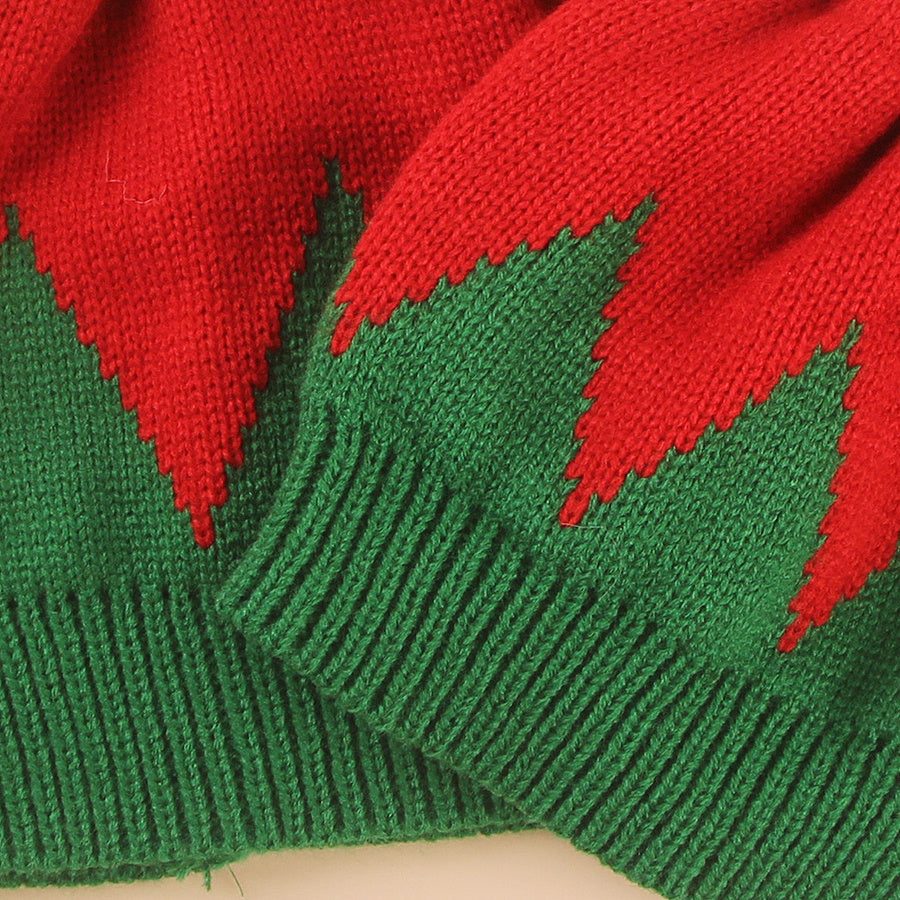 2pcs Christmas Tree Knitted Wool Hat Set