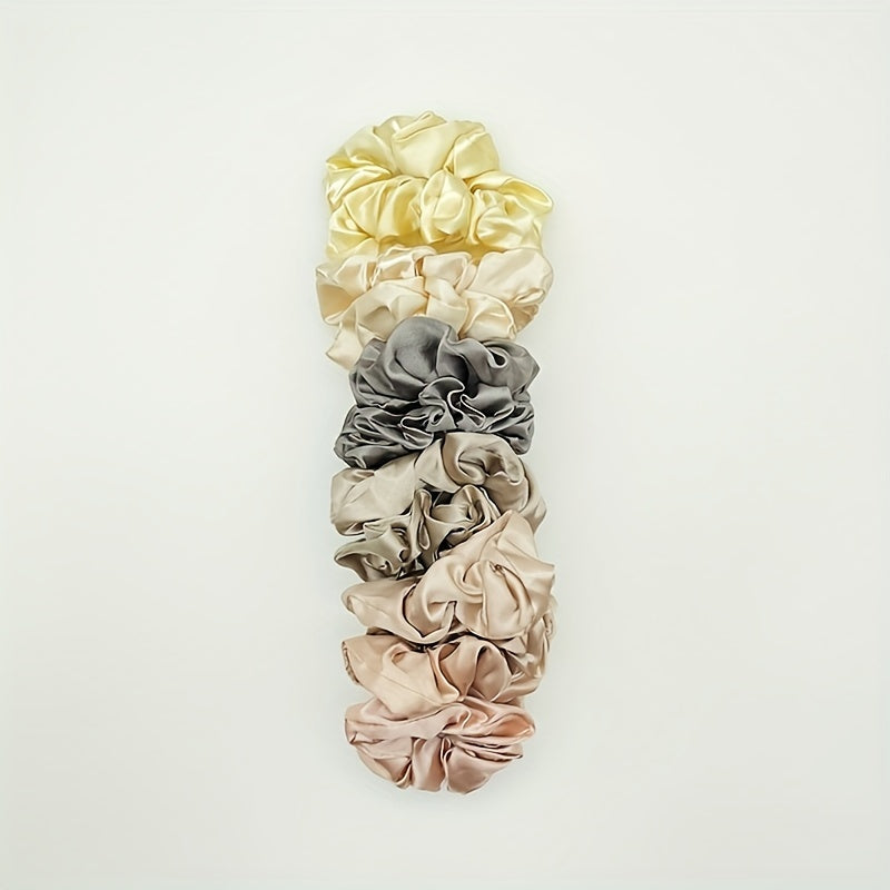 12 Pcs Satin Hair Scrunchies Soft Style Hair Ring Hair Tie