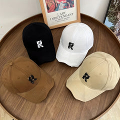 Men's R Embroidered Baseball Cap Sun Protection Sunshade Hat