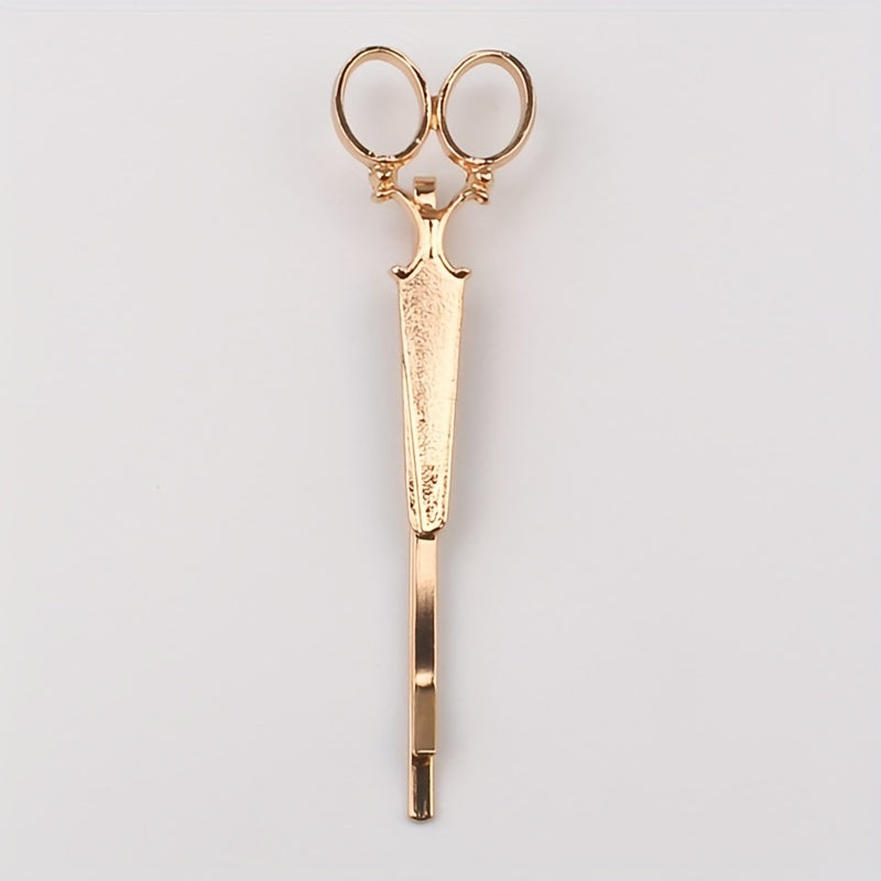 Scissors Shape Hair Clip Bobby Pin Metal Side Clip Hair Accessories for Women