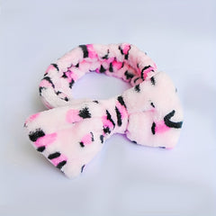 Y2K Leopard Pattern Plush Headband Soft Hair Band