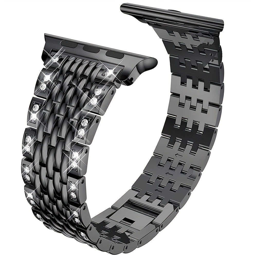 Metal Rhinestone Bracelet Band for I Watch 5 4 3 42mm 46mm Pro Active 2