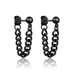 Men's Silver Stud Earrings Small Steel Ball Stainless Steel