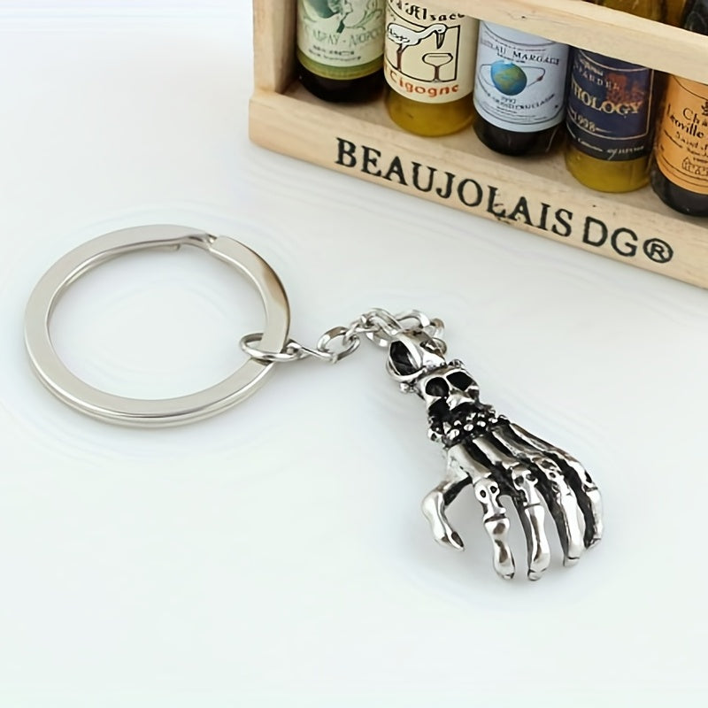 Skull Palm Keychain Metal Keychain Pendant Halloween Gift