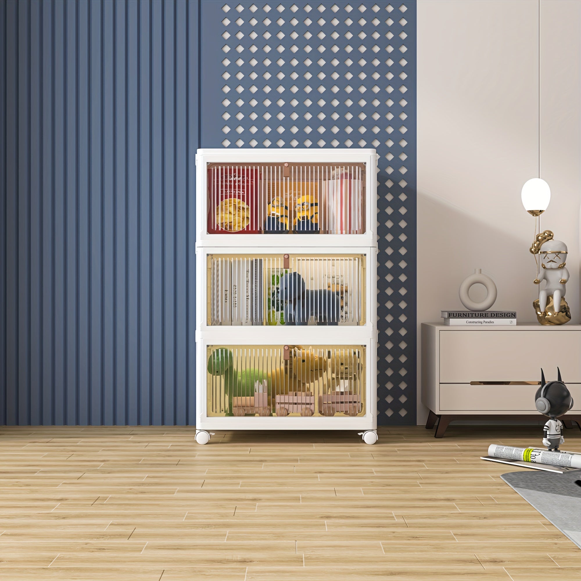Foldable Storage Box With Lid & Wheels - Home Organizing & Storage