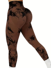 Tie Dye Seamless Leggings High Waist Yoga Pants Women's Activewear