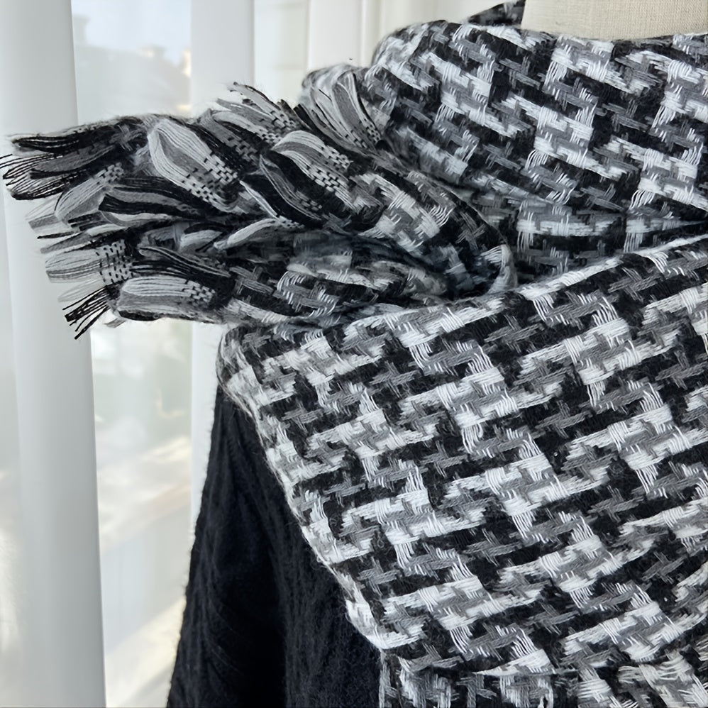 Women Fall Winter Scarf Classic Warm Soft Shawl Scarf Hand Knit