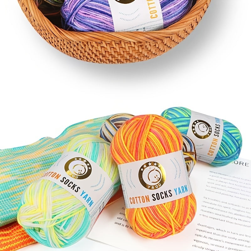 2pcs Sock Yarn Combed Yarn 3 strand for Knitting Crochet