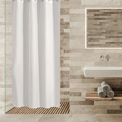 Waterproof Polyester Shower Curtain with Hooks