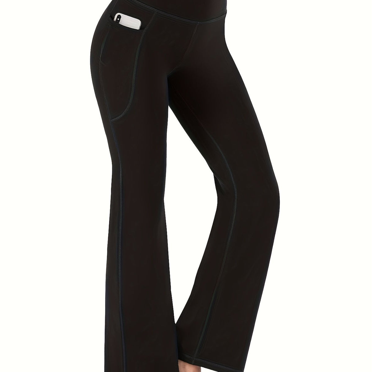 Women's Flare Leggings With Pockets Bootcut Yoga Pants High Waist Tummy Control