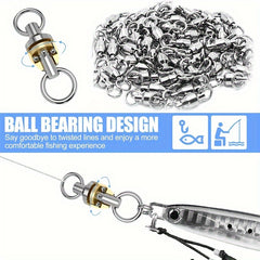 10pcs DUUV Swivels Stainless Steel Ball Bearing With Solid Rings