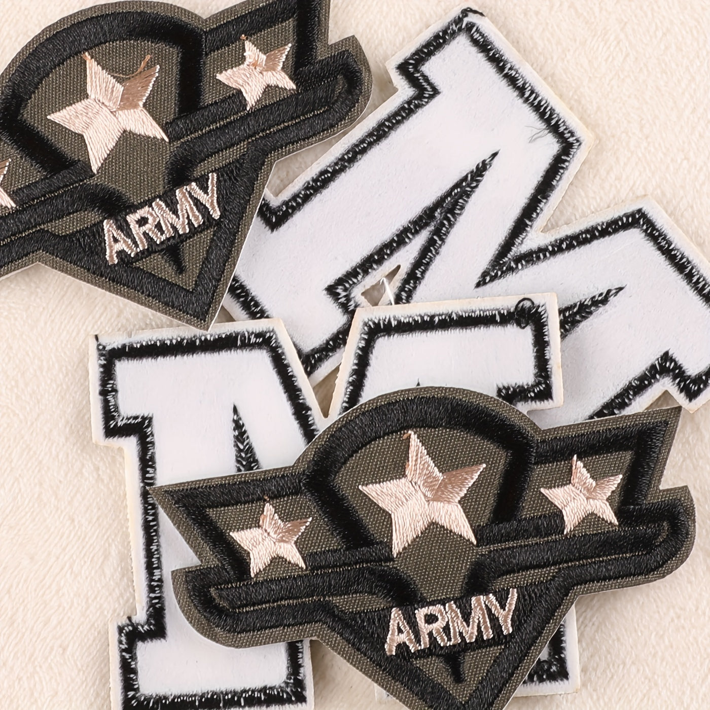 5pcs Men's Camouflage Patch Embroidered Badge DIY Brooch Costume Decoration
