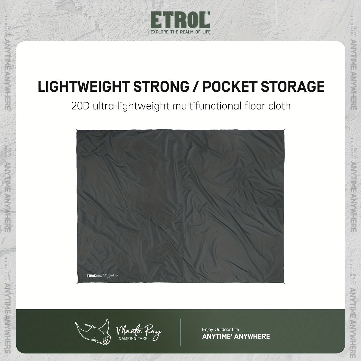 Waterproof Camping Mat Ultra Light Nylon Tent Footprint Tarp