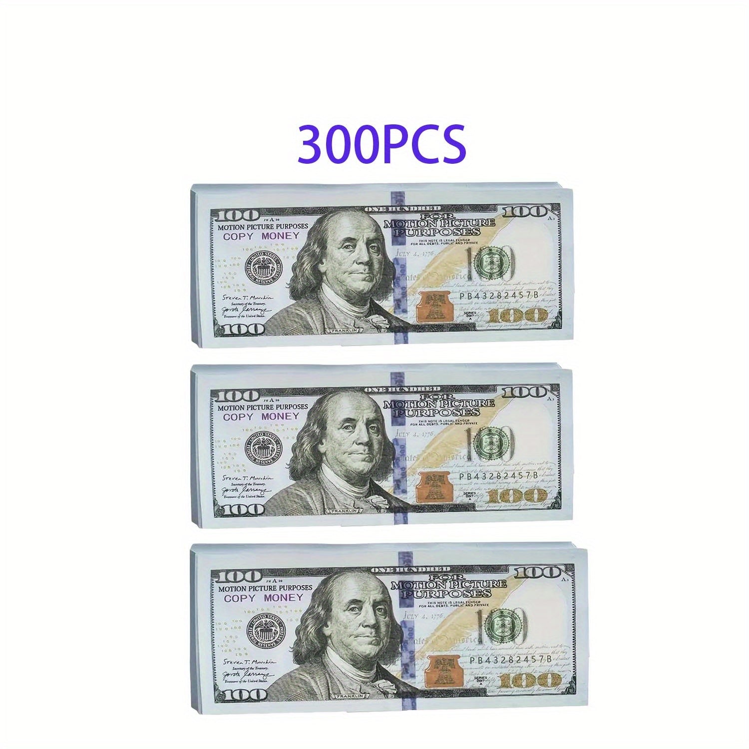 100 300 500 700pcs Movie Props Money Realistic 100 Dollar Bill Bill Props