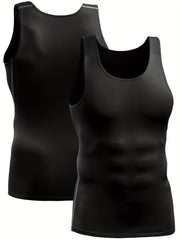 Men's Compression Tank Top Quick Dry High Stretch Sleeveless Shirt M