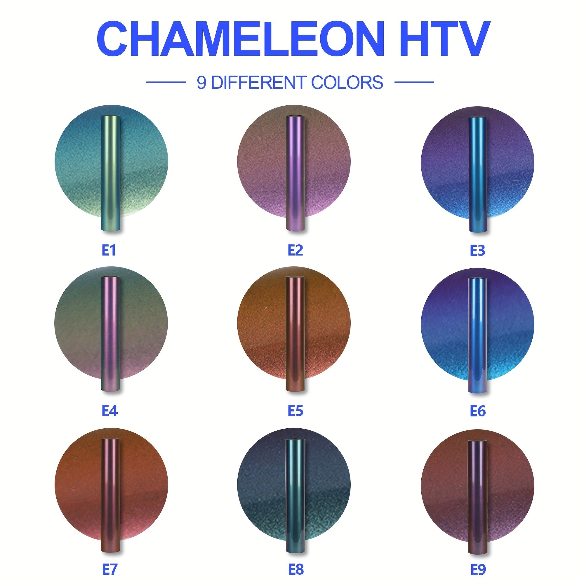 30 X 3ft Chameleon PU HTV Vinyl Heat Transfer Vinyl For T Shirt Iron On Vinyl