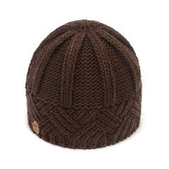Vintage Ribbed Knit Beanie Hat