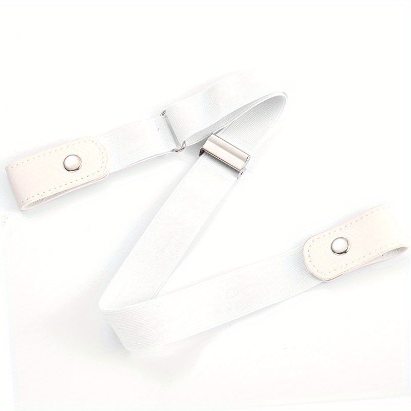 Men's No Buckle Elastic Waist Belt Casual Adjustable Elastic Buckle Belt