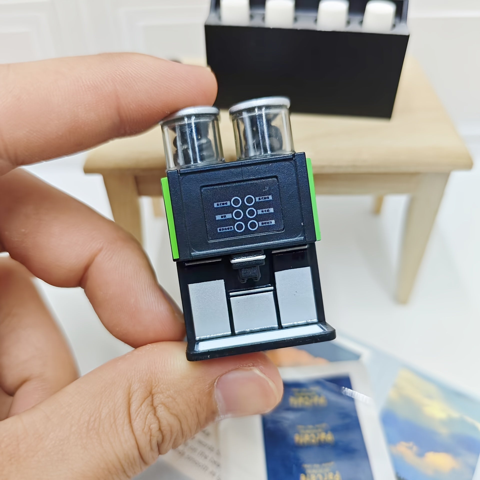 Mini Espresso Machine Green Accents High Plastic
