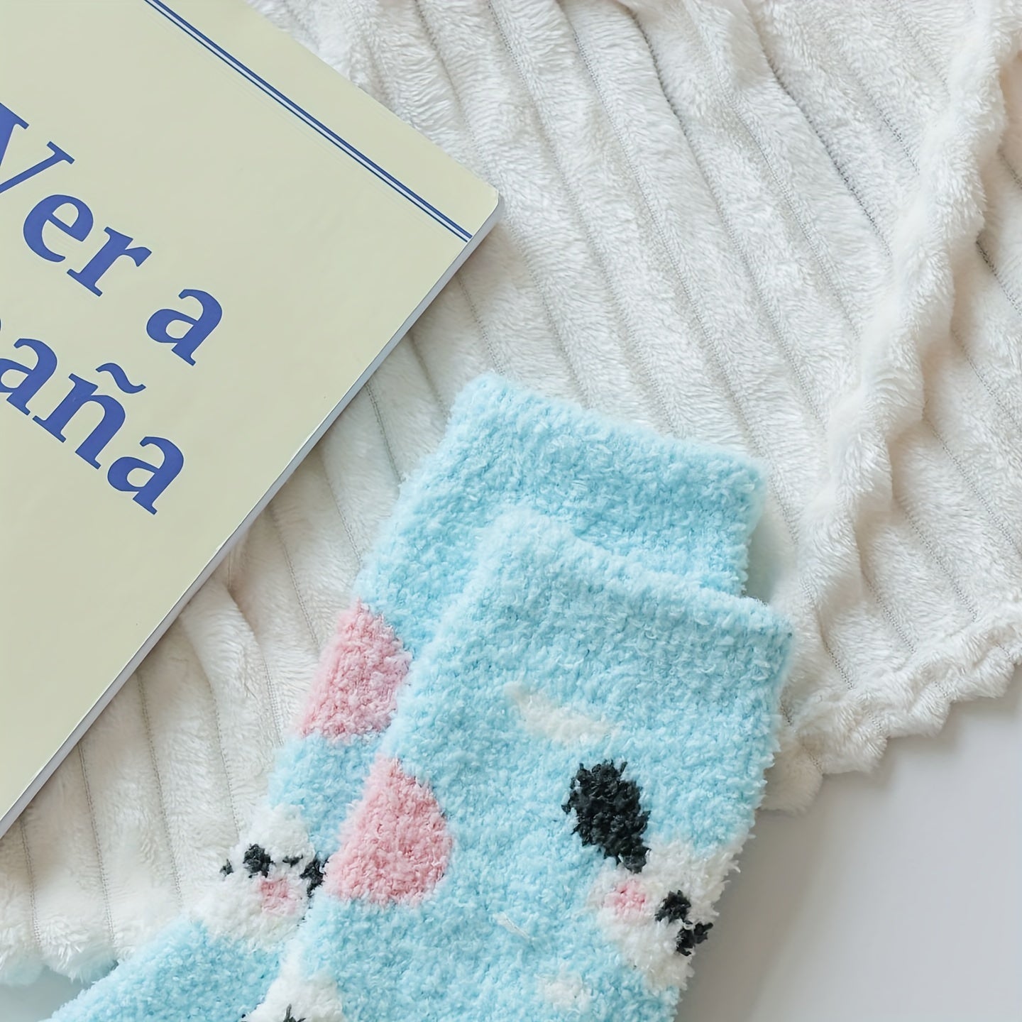 Animal Pattern Plush Socks Soft Mid Tube Socks Women's Stockings