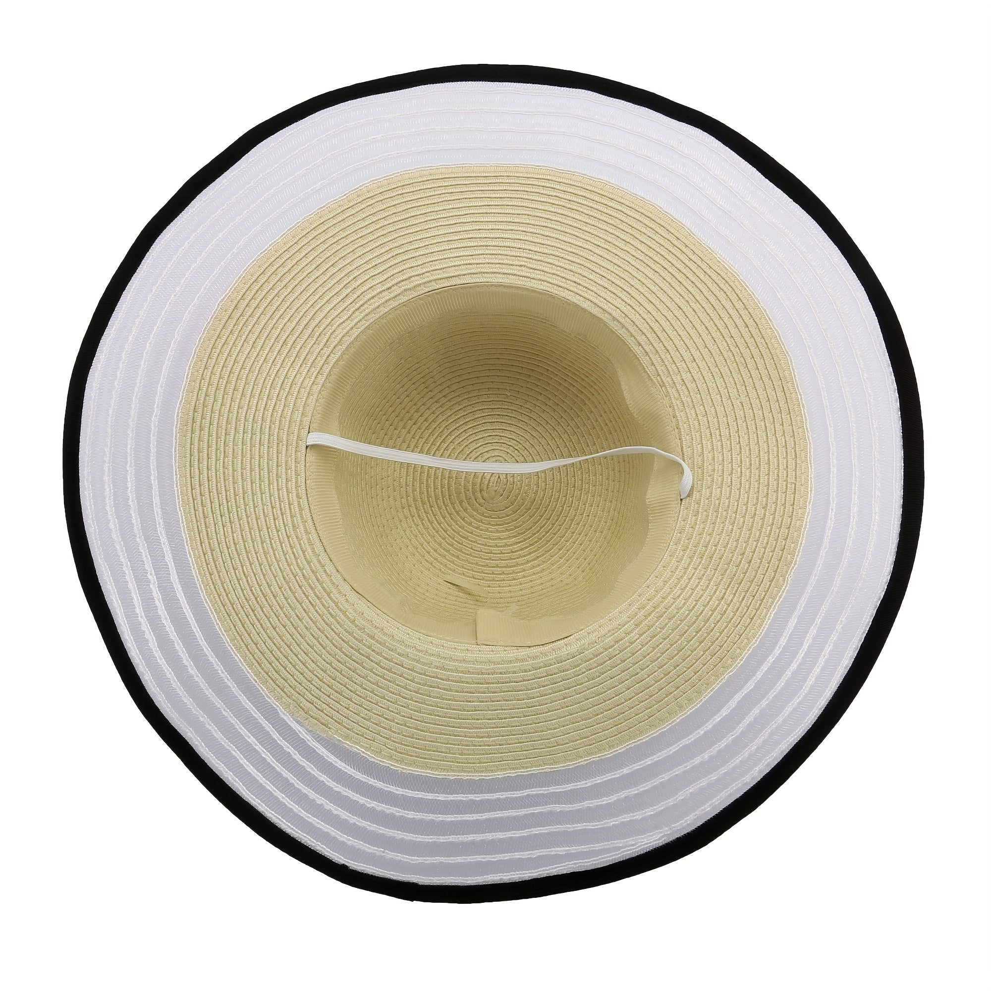 Foldable Sun Protection Hat with Mesh Edge Ribbon