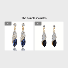 Vintage Teardrop Crystal Earrings for Women Girls Party Wedding