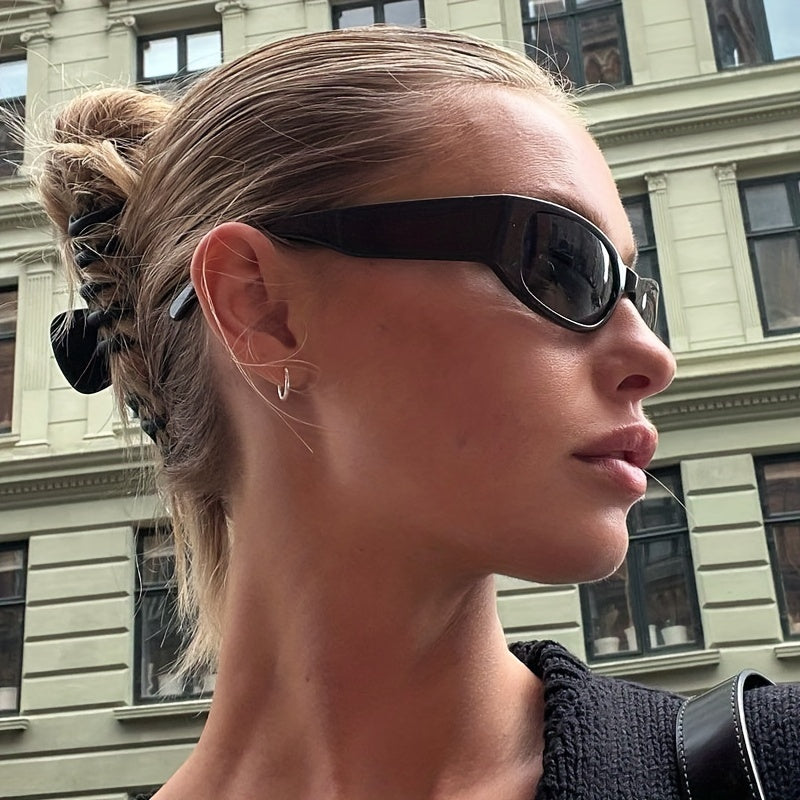 Y2K Oval Sunglasses Metal Hinge Anti Glare UV400