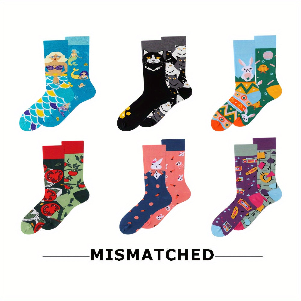 Colorful Funny Socks Novelty Crew Socks For Men Women Warm Thick Breathable Comf