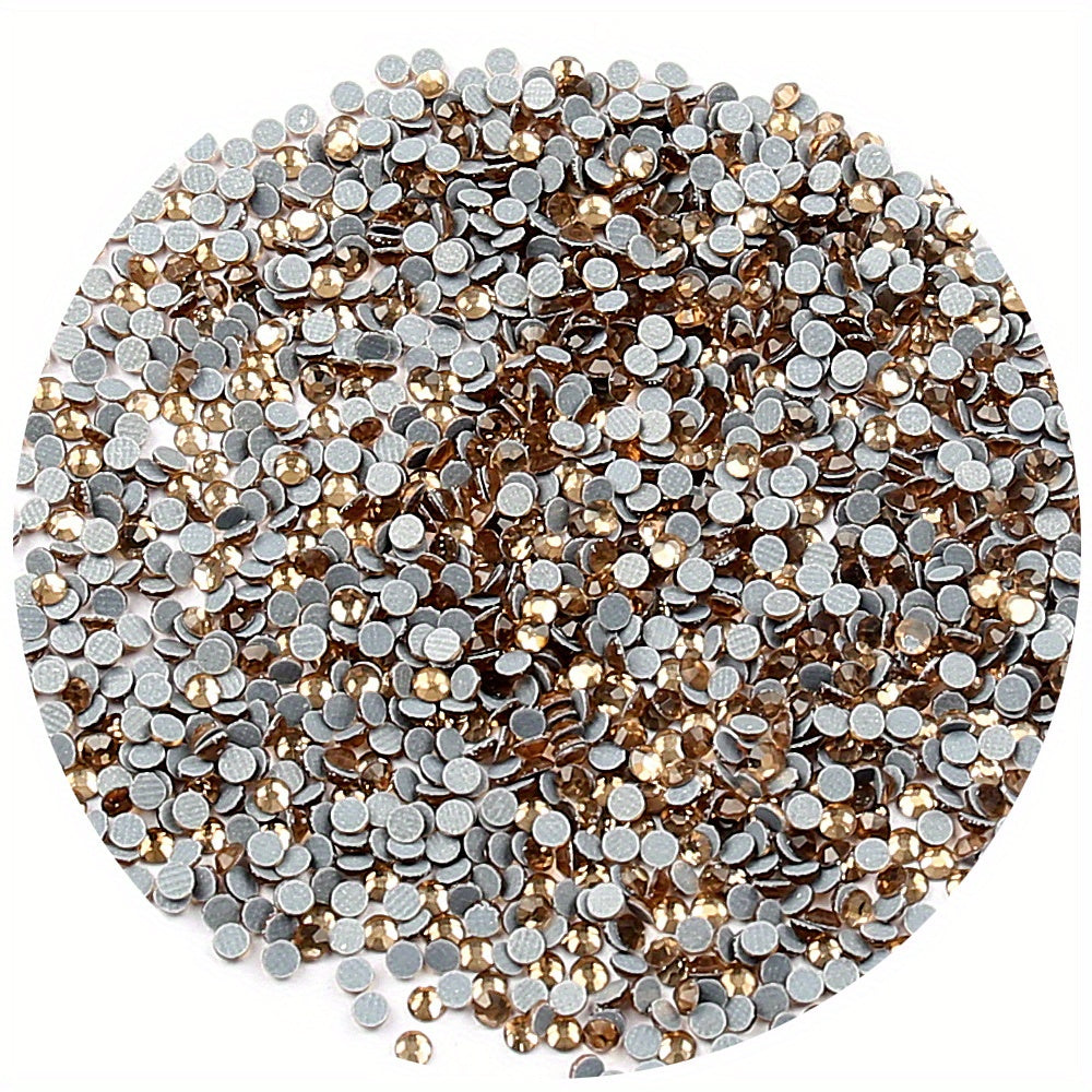 6.5mm Yellow Rhinestones Glitter Glass for Clothes Bags Shoes