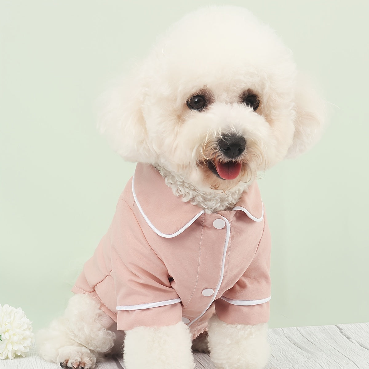 Pet Casual Button Down Pajamas Dog Home Wear Clothes Soft Puppy Shirt