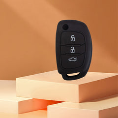 Modern Car Silicone Key Cover 3 Buttons Folding Key